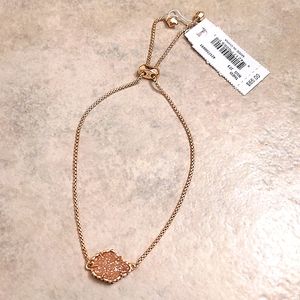 NEW Kendra Scott Theo Rose Gold Bracelet in Sand Drusy